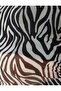 Slim Fit Long Sleeve Stand Collar Zebra Pattern Tulle Transparent T-Shirt - 6