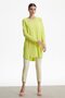 Fabric garnish rayon basic knit tunic lime - 3