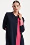 Colorful Rayon Knitwear Tunic Dress Navy Blue - 2