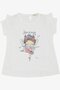 Girl's T-Shirt Spring Themed Ballerina Girl Printed 1.5-5 Years Old, White