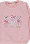 Girl's Sweatshirt Cute Animals Printed 1.5-5 Years, Salmon Melange - 6