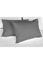 100% Cotton Akfil Dark Gray Pillow Case Set of 2 - 50X70 cm - 2