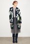 Emboss knitted patterned knitted cardigan navy blue - 2