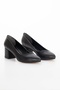 Women's 5 cm Thick Heeled Stiletto Black - 4