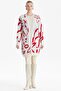 Ecru Embossed Knitted Patterned Knitwear Cardigan
