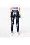Women's High Waisted Black Leather Leggings Pants - 7