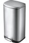 Della Stainless Steel Rectangular Step Waste Bin with Soft Close Lid, 20-Liter