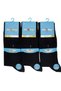 Men's 3-Piece Dark Blue Heel Toe Reinforced Lycra Cotton Socks Dündar /5527 - 2