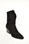 T 296713002   Black Suede Thick Heeled Women's Boots - 7