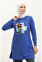 9116-04 Model Daisy Embroidered Cobalt Blue Tunic