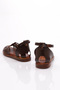 Women's Ankle Belt Tie Back Closed Sandals Dark Brown 4123289 - 3