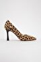 Forest Black Yellow Patterned Women's Heeled Shoes - 4