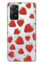 Xiaomi Redmi Note 11 Pro 5g Compatible Case 0.4mm Laser Cut Silicone Strawberry Motif