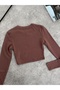 Long Sleeve Basic Crop Top - 3