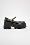 Linley Black Skin Women's Thick Soled Casual Shoes - 4