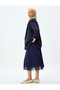 Lined High Waist Midi Length Chiffon Pleated Skirt