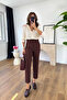 Zr Lowa Burgundy Flat Trousers - 3