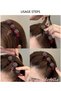 Hair Twister Velvet Textured Side Hair Clip Burgundy - Mini Rhinestone Soft Clip Clamp Hair Accessory - 2