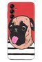 Samsung Galaxy A54 Case Silicone Patterned Illustrated Uv Cover Sleepy Pug