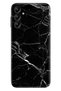 Samsung Galaxy A25 Compatible Case Silicone Patterned Illustrated Cover Marble Black