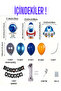 Space Themed Birthday Set Age Foil 4 Pieces of Foil, 50 Balloons, Banner, Balloon Chain, Balloon Tape - 2