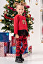 New Year's Patterned Tulle Detailed Girl's Christmas Set with Tights - 3
