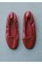 Lace-up Detailed Leather Ballerinas - 4