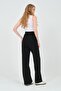 Maternity High Waist Thermal Wide Leg Bottom Sweatpants Black - 5