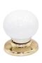 White-Gold Porcelain Handle Handle Cabinet Drawer Furniture Kitchen Bathroom Kids Handle Ruby Button-Stk1067 - 2