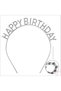 Silver Crystal Jewelled Happy Birthday Birthday Crown Imported Product A Quality 17x16 cm - 5