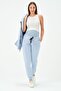 Pregnant Women's Thermal Zippered Hooded Tracksuit Set Blue - 3