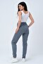 Pregnant Flexible Abdominal Banded Mom Fit Jeans Gray - 5