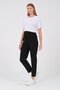 Maternity Flexible Waistband Adjustable Mom Fit Classic Gabardine Trousers Black - 6