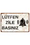 Please Press Bell Decorative Aluminum Sign - Rust Design Metal Warning Sign- 15cm X 22.5cm