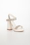Tekbant Stoned Platform Heeled Mother of Pearl Women's Evening Dress Shoes - 5