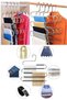 5 Pcs 5 Tiers Pants Hanger Scarf Hanger Shawl Dress Clothes Kerchief Tie Towel Closet Organizer - 2