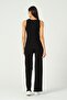 Pregnant Zero Sleeve High Waist Corded Fabric Set Black - 6