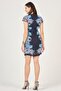 Pregnant Casual Dress Red Belted Floral Patterned Indigo - 4