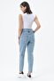 Mom Fit Stretch-Waistband Maternity Jeans, Stone Blue - 5