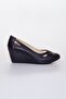 Wedge Sole Orthopedic Black Women's Wedge Heeled Shoes - 2