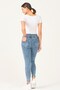 Maternity Skinny Jeans with Stretchy Waistband Blue - 5