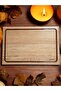 Oak Wood 39 cm Copper Red Epoxy Filler Slotted Cutting Board Presentation Holder - 4