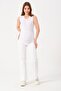 Maternity Stretchy Waistband Adjustable Canvas Wide Leg Pants White - 3