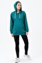 Pregnant Breastfeeding Detailed Hooded Sweatshirt Green - 3