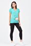 Pregnant V-Neck Baby Printed T-Shirt Light Green - 2