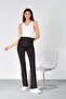 Maternity Stretchy Belly Band Adjustable Waist Spanish Jersey Pants Black - 2
