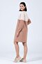 Maternity Color Block Sweat Dress Brown - 4
