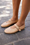Potter Women's Nude Genuine Leather Ballet Flats - 8