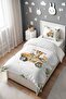 Tiger and Brother with Car Patterned Single Baby Kids Bedding Set - 3