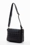 Square Quilted 3-Compartment Black Women's Shoulder Bag Bag - 5
